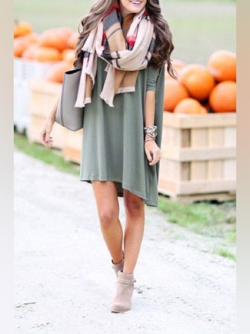 PIKO 1988 - Long Sleeve Dress - Olive/Army Green
